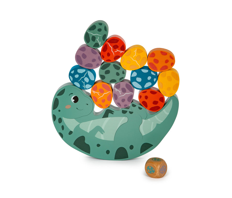 small foot Spiele-Set »Dino«: Balancierspiel mit Dino und bunten Eiern.