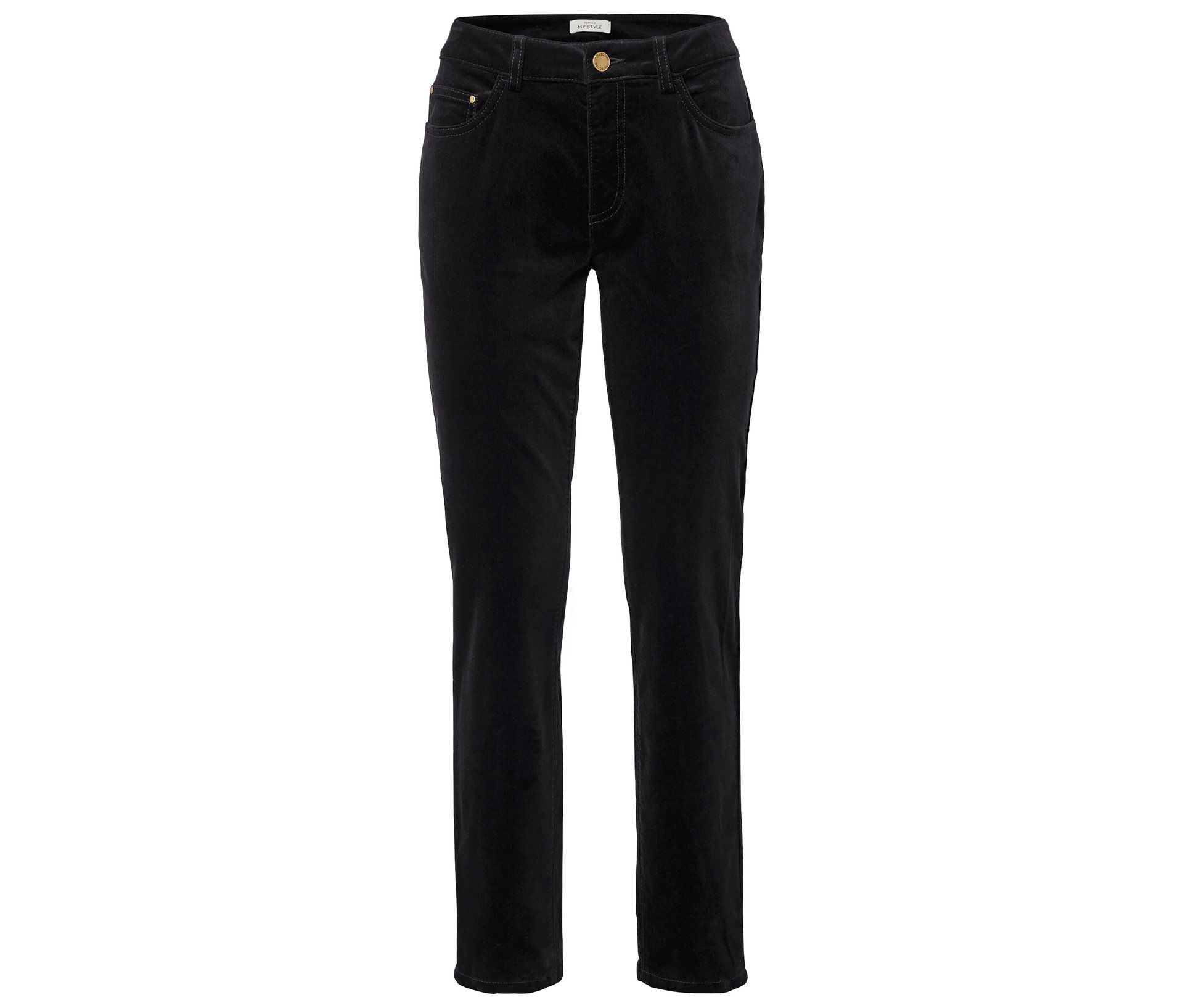 Samthose - Damen - Gr. 36 - schwarz - schwarz