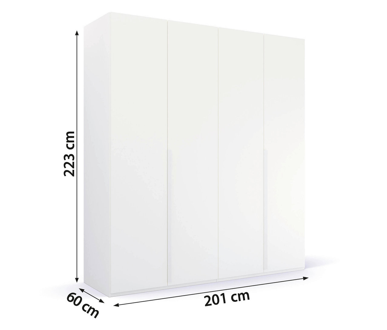 Weißer, 4-türiger rauch Kleiderschrank »Purisma«.