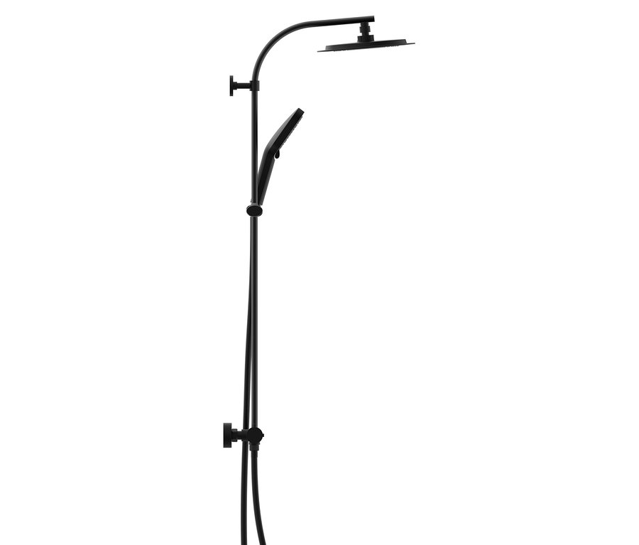 Schwarzes Überkopfbrause-Set »Madura Fresh« mit Kopf- und Handbrause.