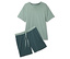 Shorty-Pyjama-Set, petrol/jade