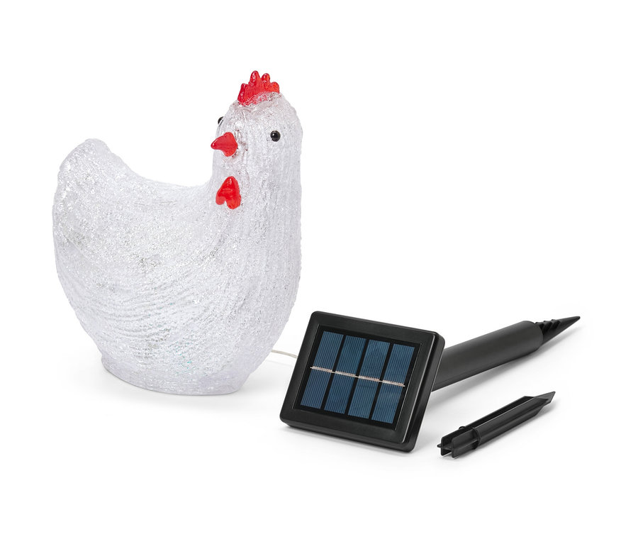 Solar-LED-Henne für den Outdoor-Bereich.