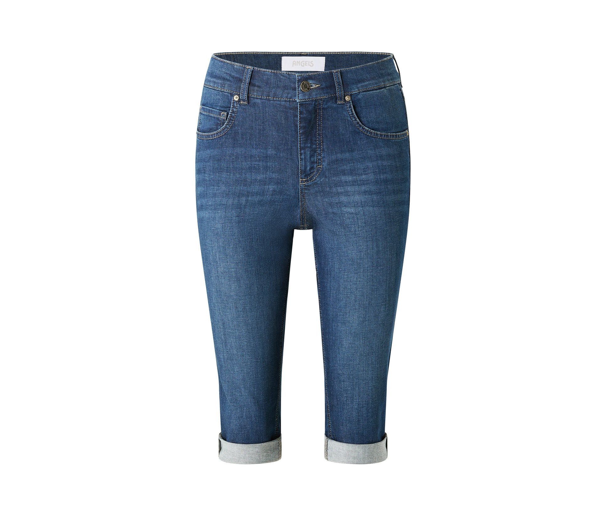 Jeans »Capri Turn-Up« - Damen - Gr. 36 - blau - blau
