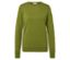 Ein grüner Strickpullover mit langen Ärmeln.