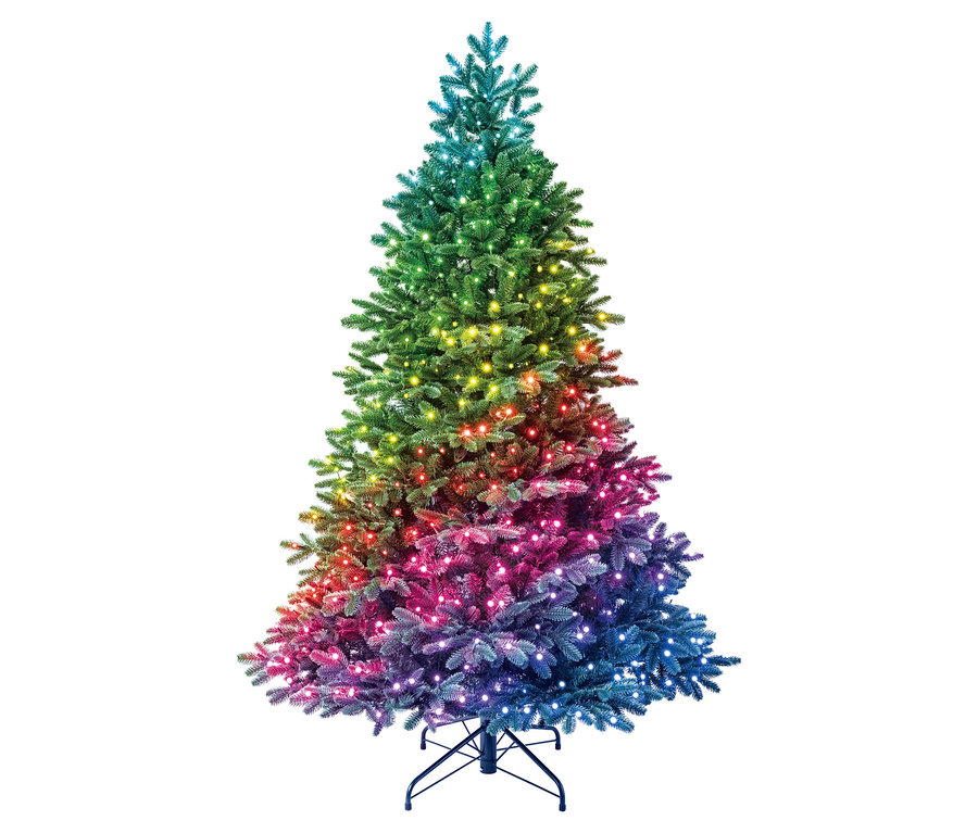 Ein 180 cm hoher LED-Weihnachtsbaum »Coloris« mit bunten Lichtern.