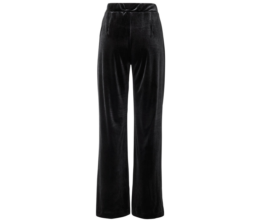 Schwarze Schlaghose aus Samt.