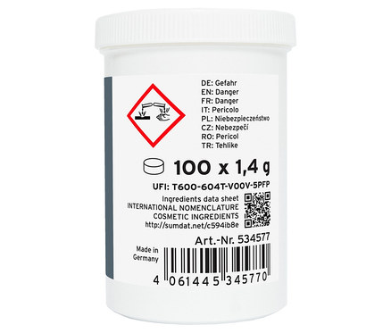Weiße Dose Brühsystemreiniger Tablette 1,4g x100.