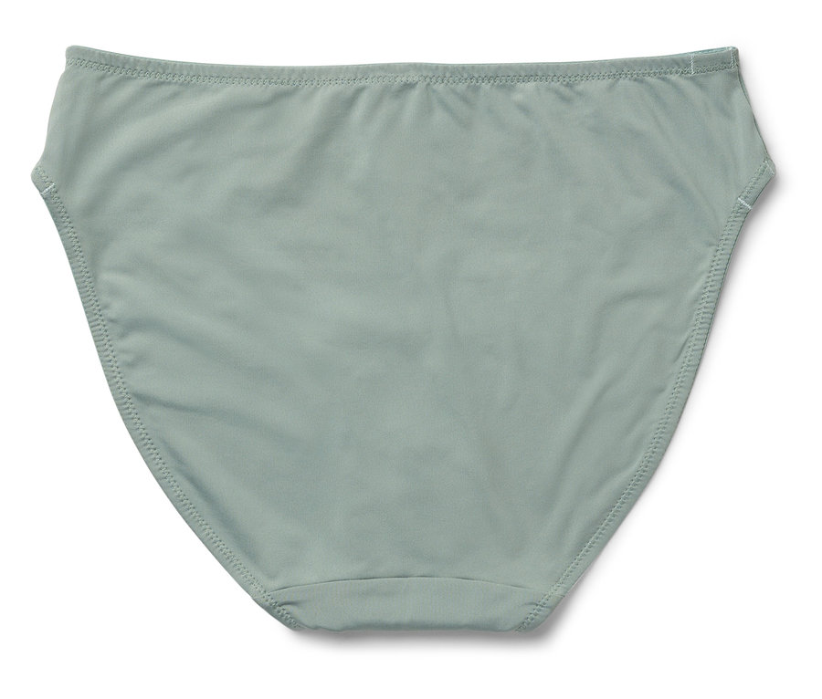 Detailaufnahme einer hellgrünen Damenbadehose.