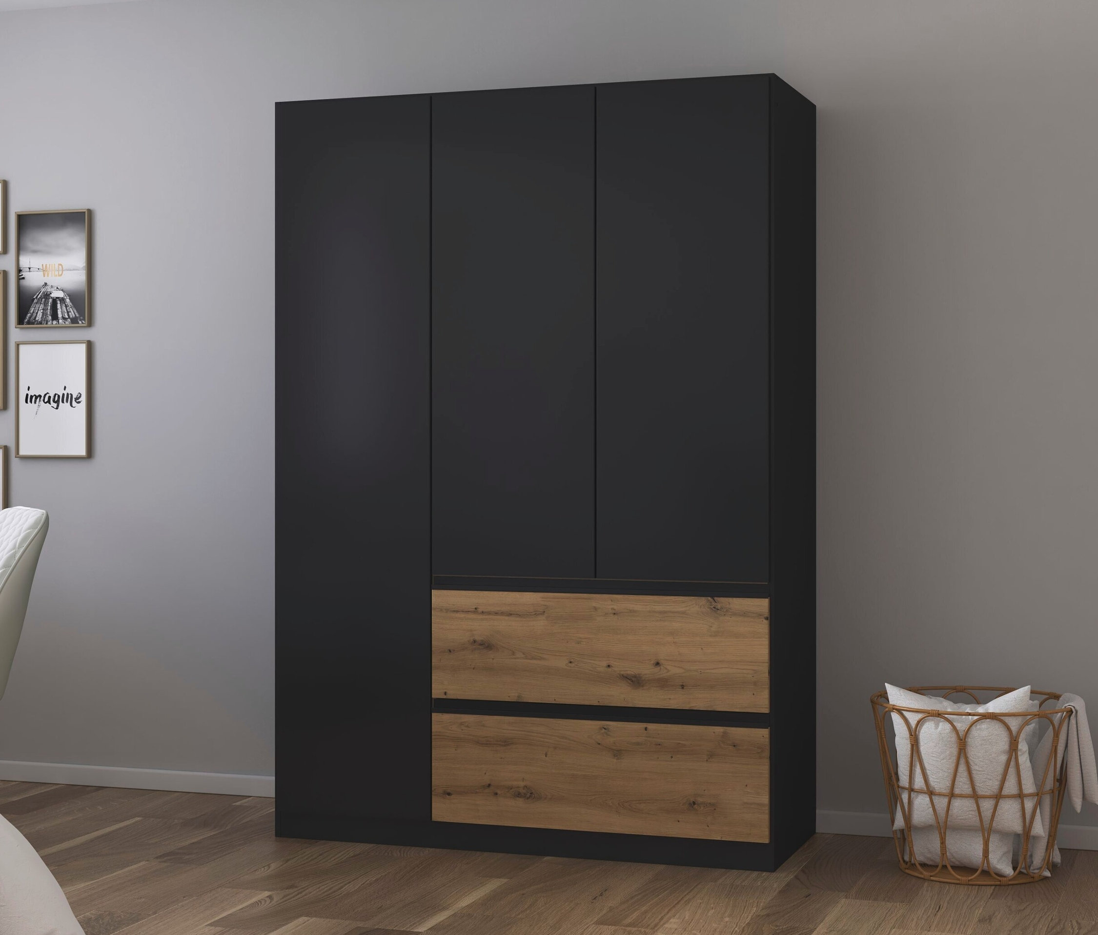 Thumbnail - rauch Kleiderschrank »Joel« - 136x54x197cm - grau - Holz