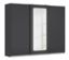 Dreitüriger Rauch Schwebetürenschrank »Abraxxas« mit dimmbarer Spiegelbeleuchtung, grau metallic.