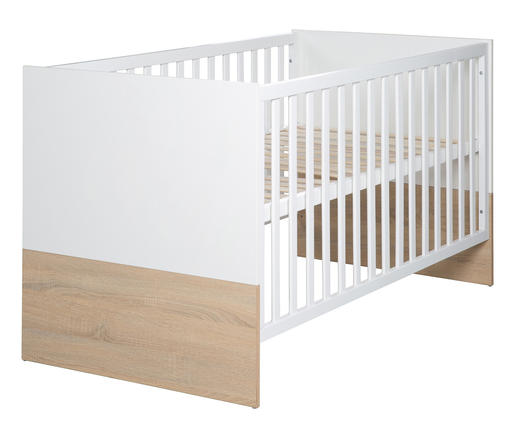 Thumbnail - roba »Gabriella« Kinderzimmerset mit schmaler Wickelkommode und Bett - 76x142x80cm - braun - Holz / Kunststoff