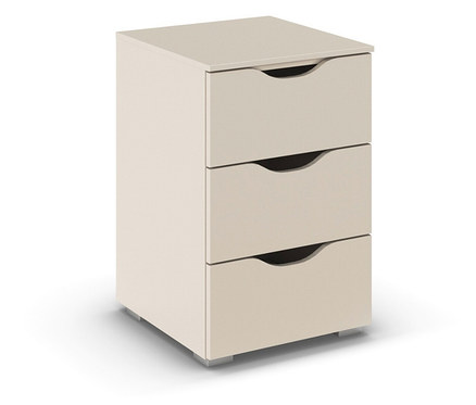 Beige/champagnerfarbener Nachttisch »Frieda« mit drei Schubladen von rauch.