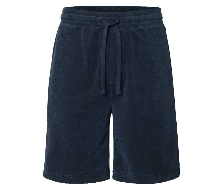Marineblaue Shorts mit Kordelzug.