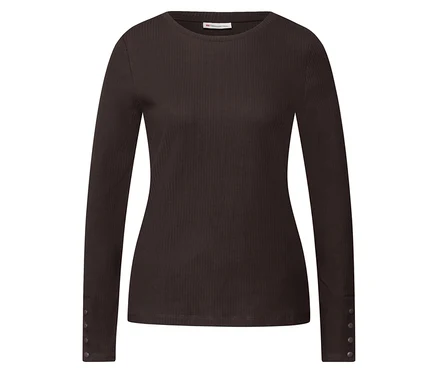 Street One Rippshirt, braun