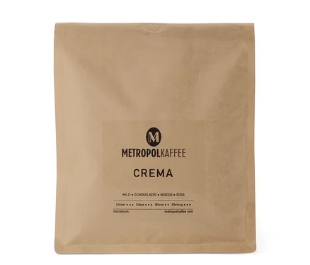 Packung METROPOL KAFFEE - CREMA - 1 kg ganze Bohne.