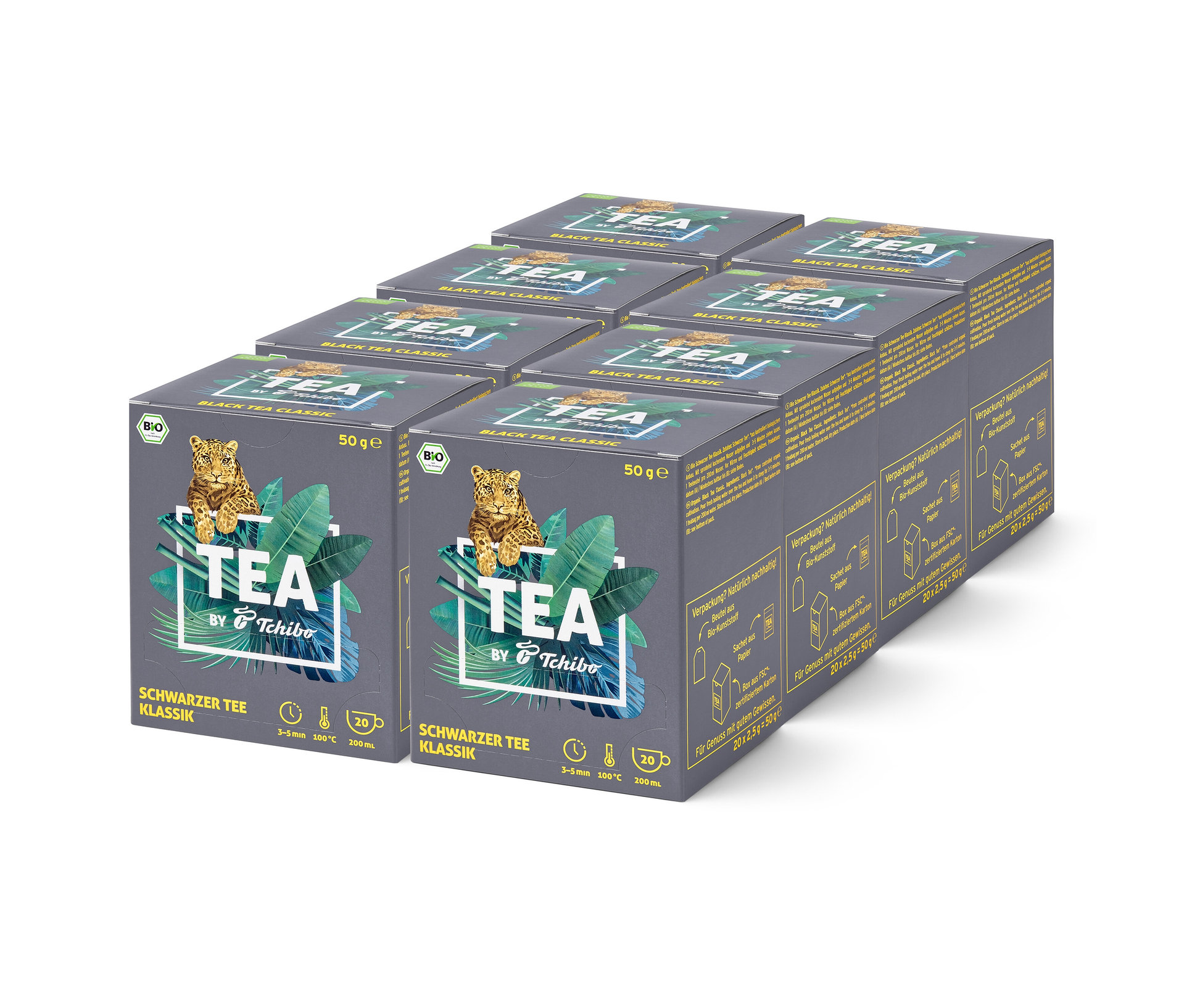 TEA by Tchibo Bio Schwarzer Tee Klassik - 8 x 20