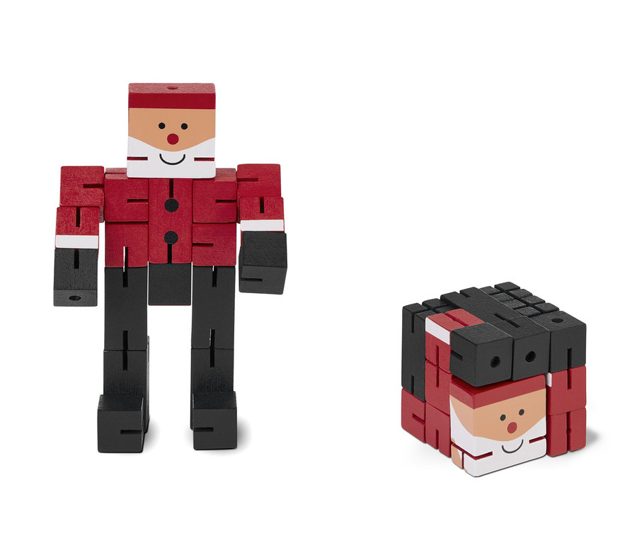 IQ-Puzzlefigur »Santa«, einmal als Figur und einmal als Würfel.