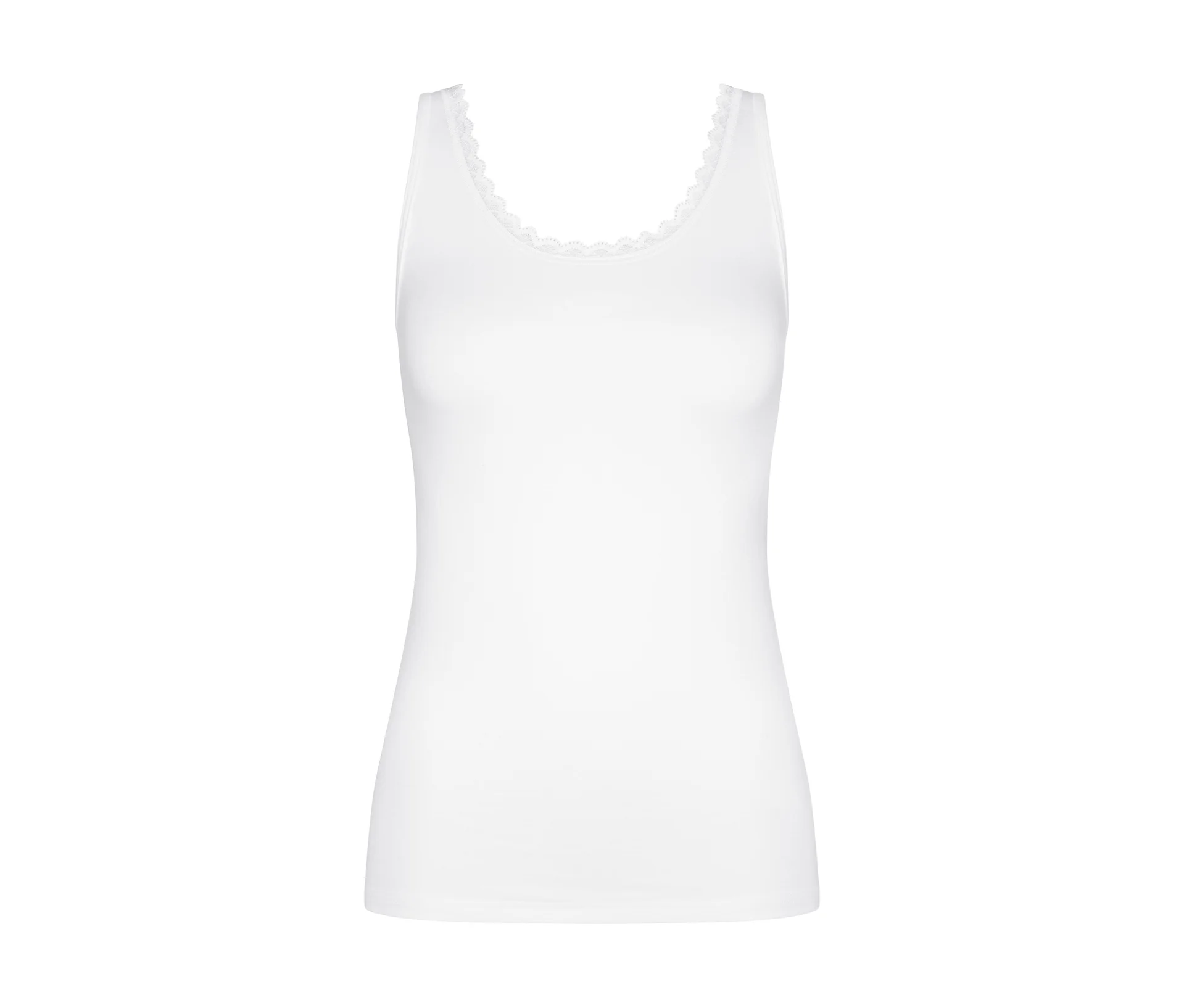 Triumph Damen Weiß Tank Top Feel Of Cotton 10224975, 36 - Bild 3