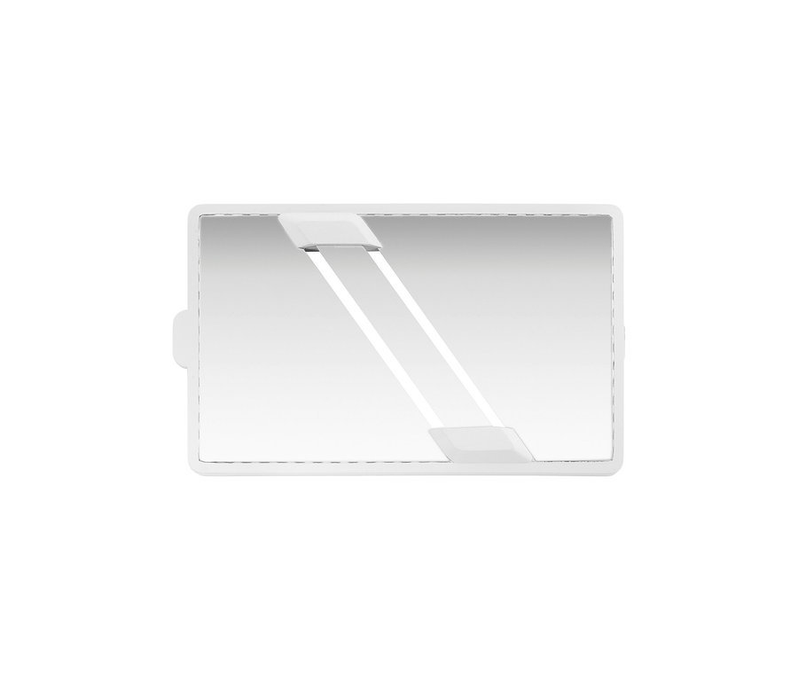 Weiße, rechteckige ZWILLING Z-Cut Multireibe mit flacher Reibefläche, zwei diagonalen Klingen und einer kleinen Lasche links.