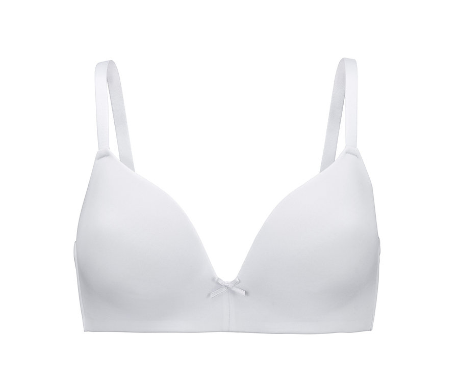 Weißer Softschalen-BH.