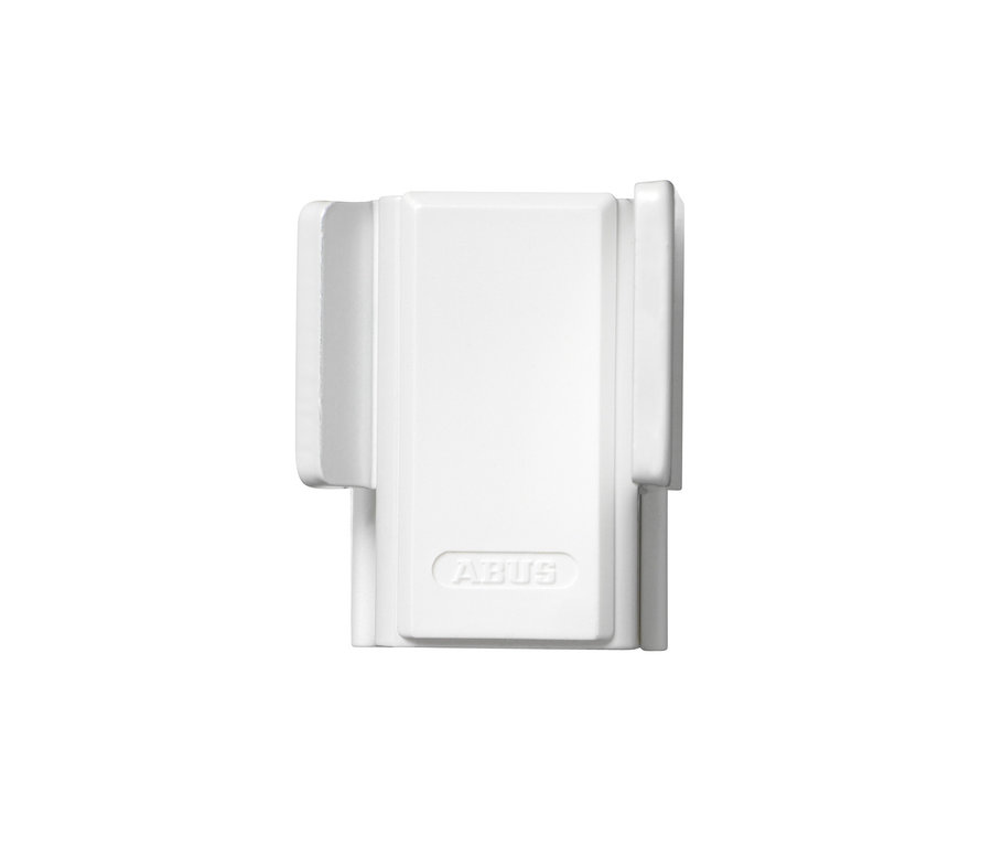 Nahaufnahme des weißen ABUS-Fenstersicherheitspakets »Good«.