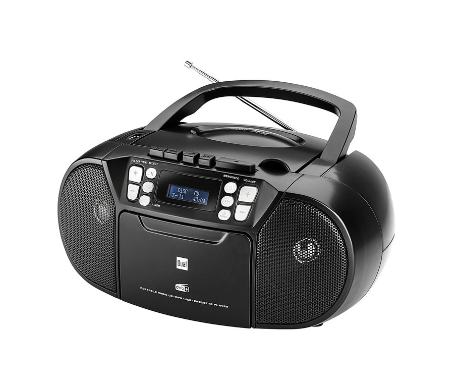 Schwarzer Dual-Boombox »DAB-P210« mit CD-Player.