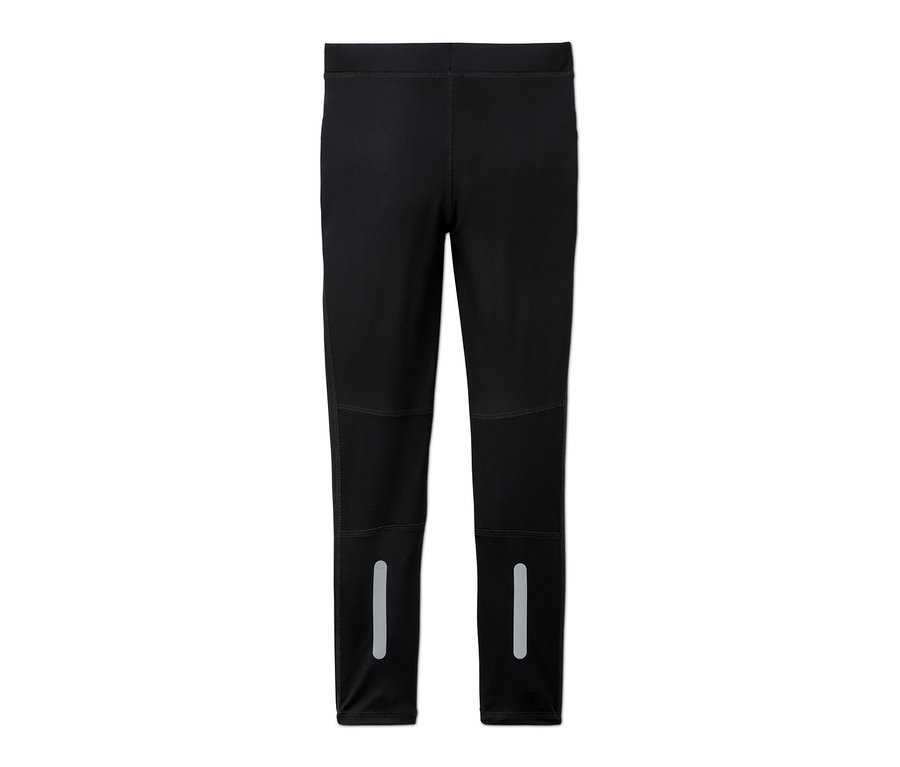 Schwarze Sporttight mit recyceltem Material.
