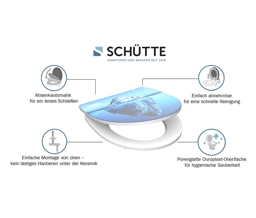 SCHÜTTE Duroplast-High-Gloss-WC-Sitz »ICEBERG« mit Gletschermotiv.