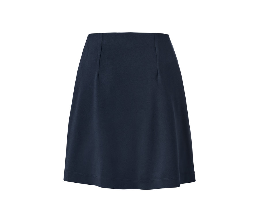 Ein dunkelblauer Jerseyrock.