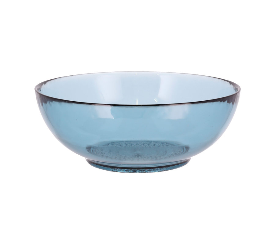 Eine blaue Glasschale »Kusintha«, 20 cm.