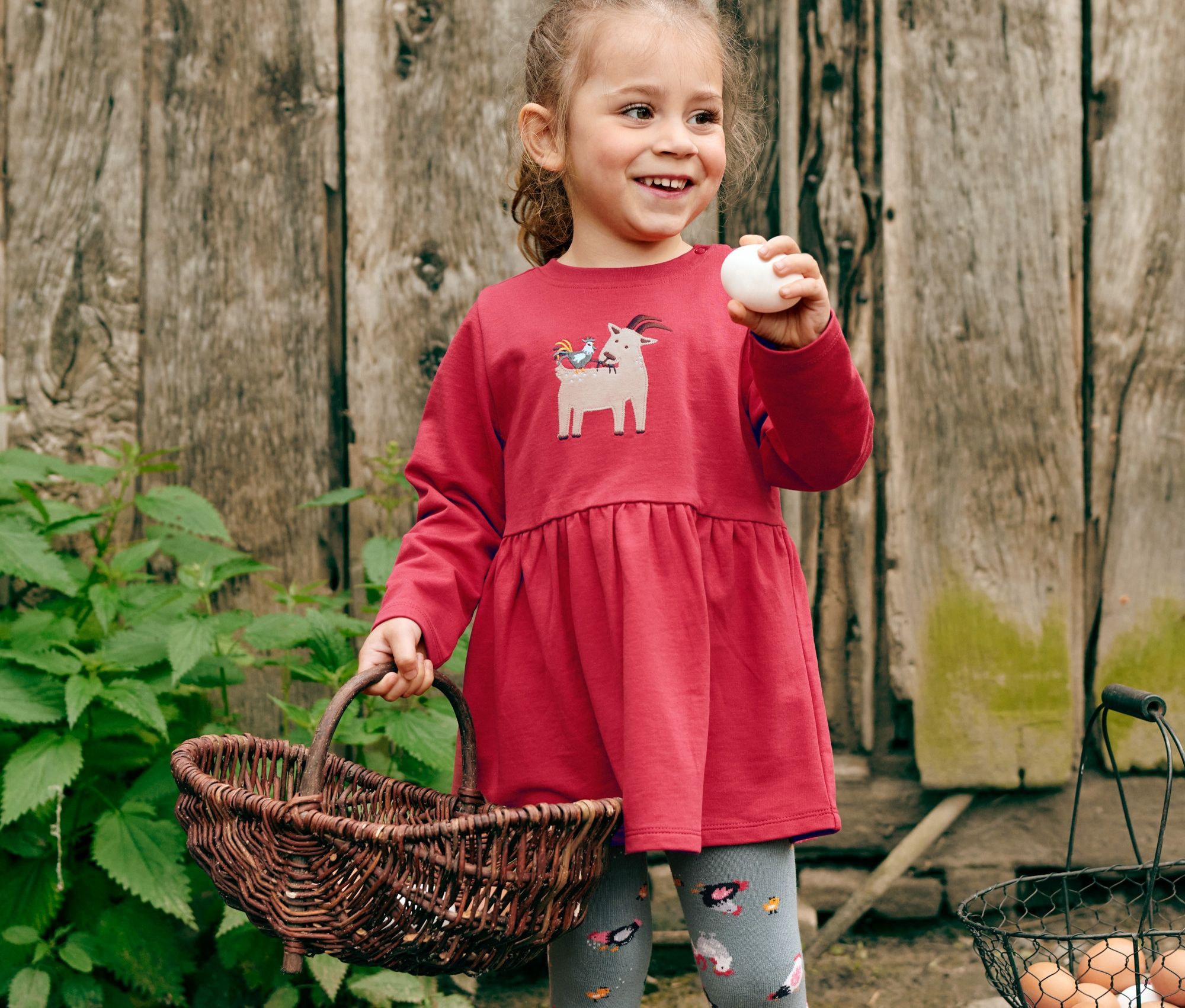 Thumbnail - Tchibo - Kleinkind-Sweatkleid - Mädchen - Gr. 110/116 - rot