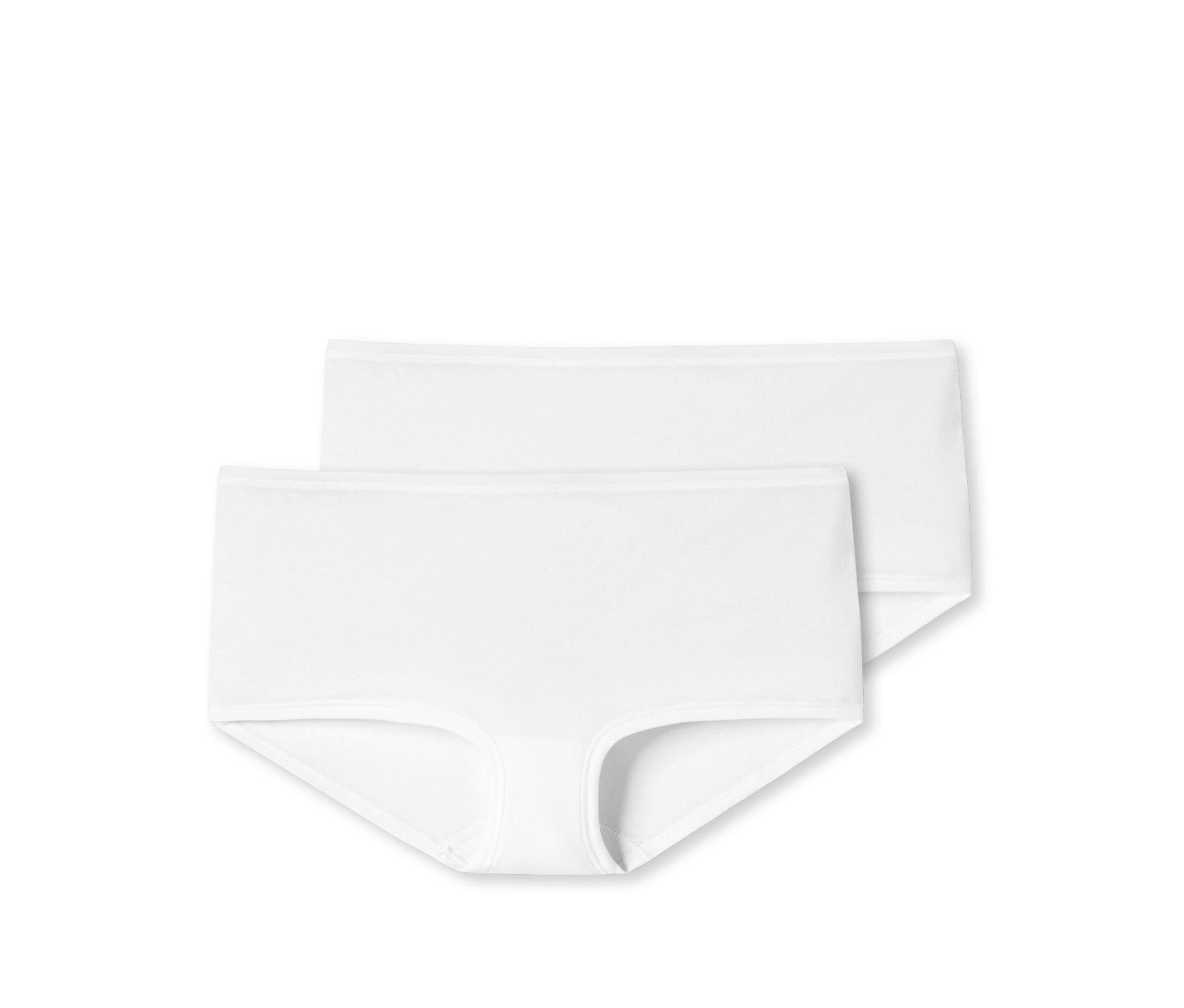 2 Schiesser Shorts mit Bio-Baumwolle - Damen - Gr. 36 - weiß