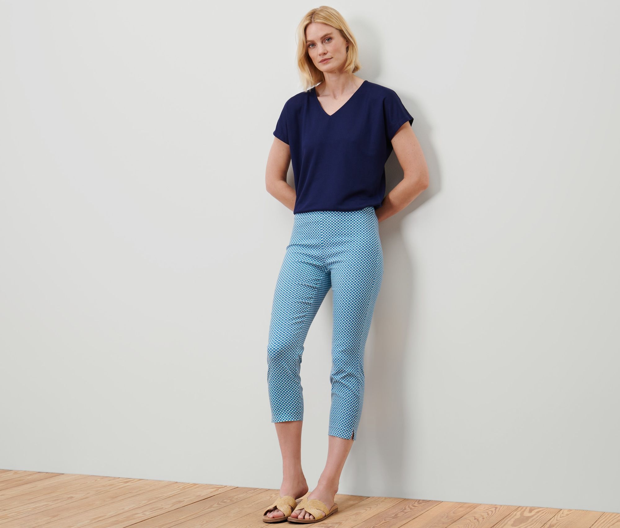 Thumbnail - Tchibo - 7/8-Stretchhose - Damen - Gr. 36 - weiß/print