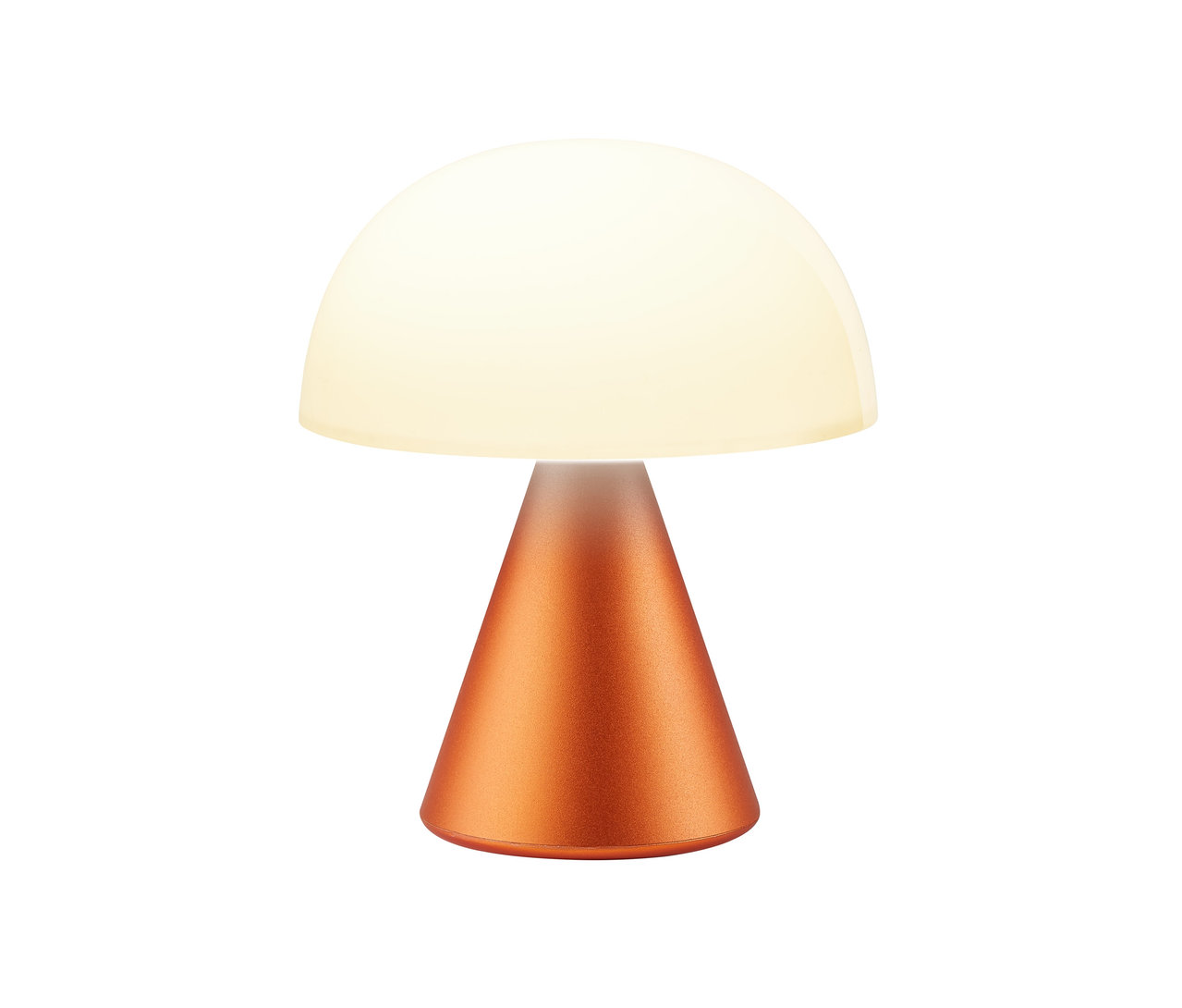 Orangefarbene LED-Tischleuchte LEXON »Mina M«.