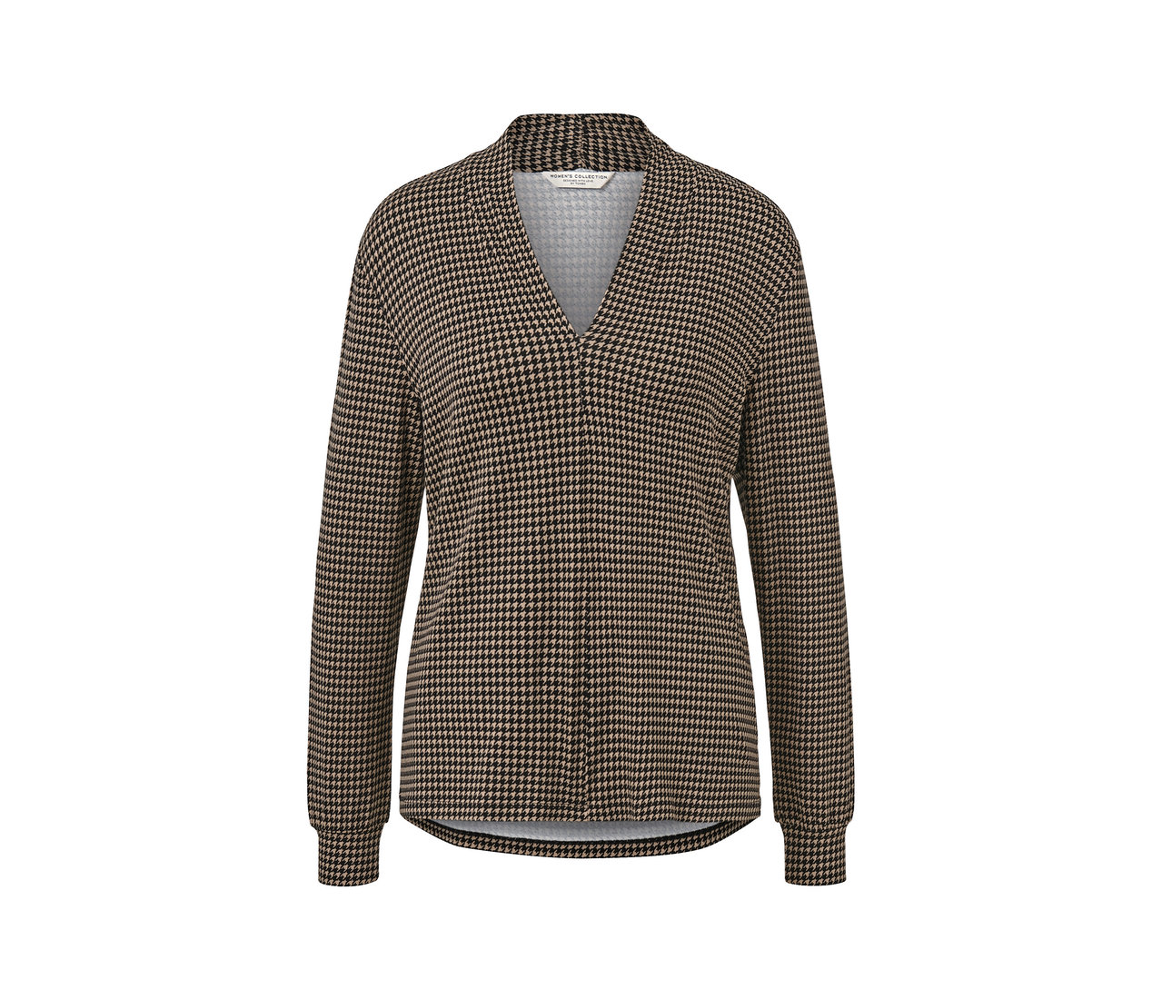 Bedrucktes Blusenshirt mit V-Ausschnitt.