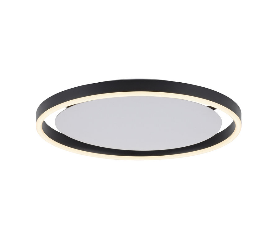 JUST LIGHT . LED Deckenleuchte »Ritus« mit schwarzem, rundem Lampenschirm.