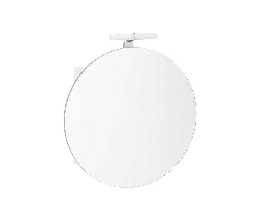 Weißer runder Spiegelschrank »Bjarne«.