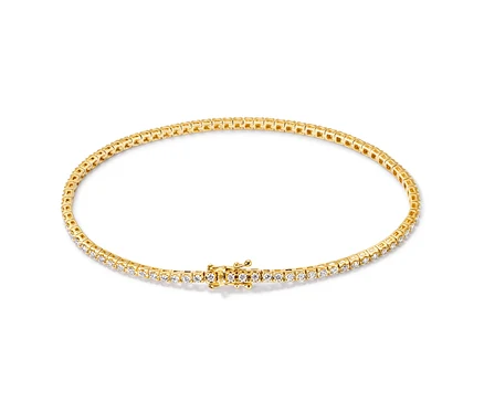585 Gold-Armband mit 81 Brillanten.