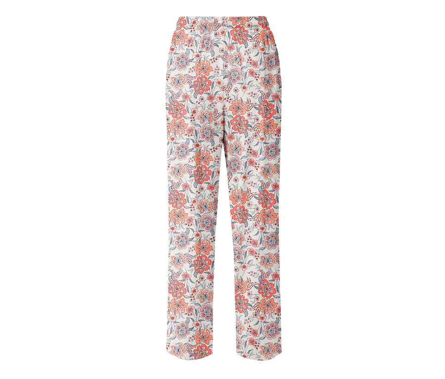 Eine Pyjamahose mit Blumenmuster.