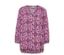 Bedruckte Tunika-Bluse, berry - Weiß mit berryfarbenem Alloverprint