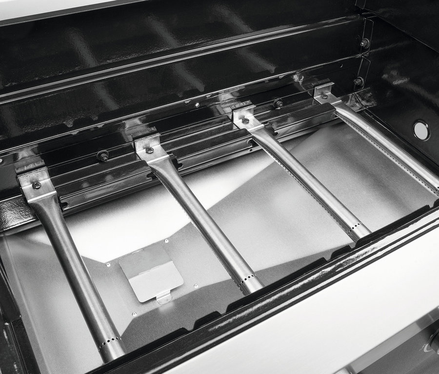 Innenansicht des Landmann Gasgrills »Rexon 4.1 CooK« mit Brennern.