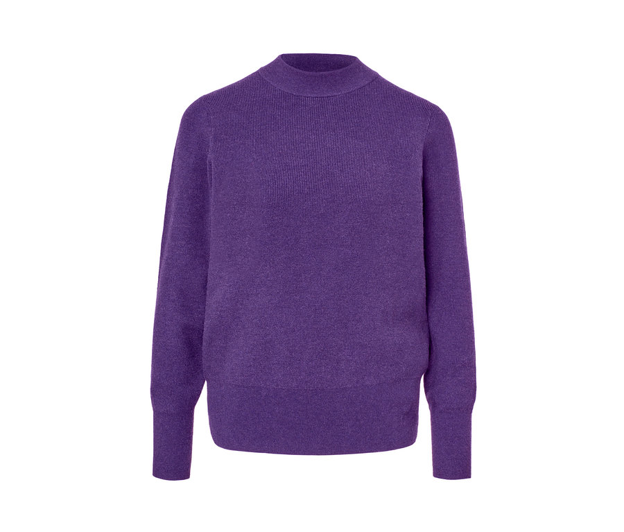 Lila Feinstrickpullover.