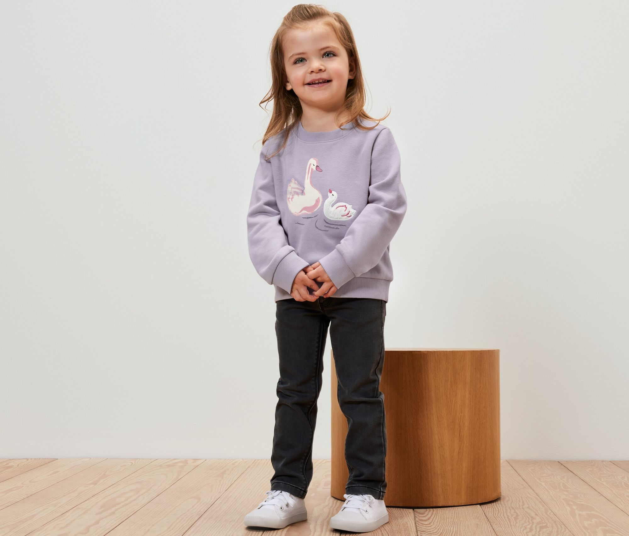 Thumbnail - Tchibo - Kinder-Sweatshirt mit angerauter Innenseite - Baby - Gr. 74/80 - lila