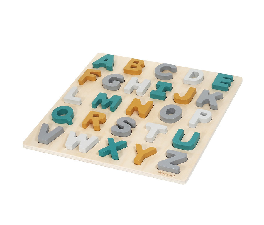 Buntes Holz ABC-Puzzle »Caspar« mit den Buchstaben A bis Z.