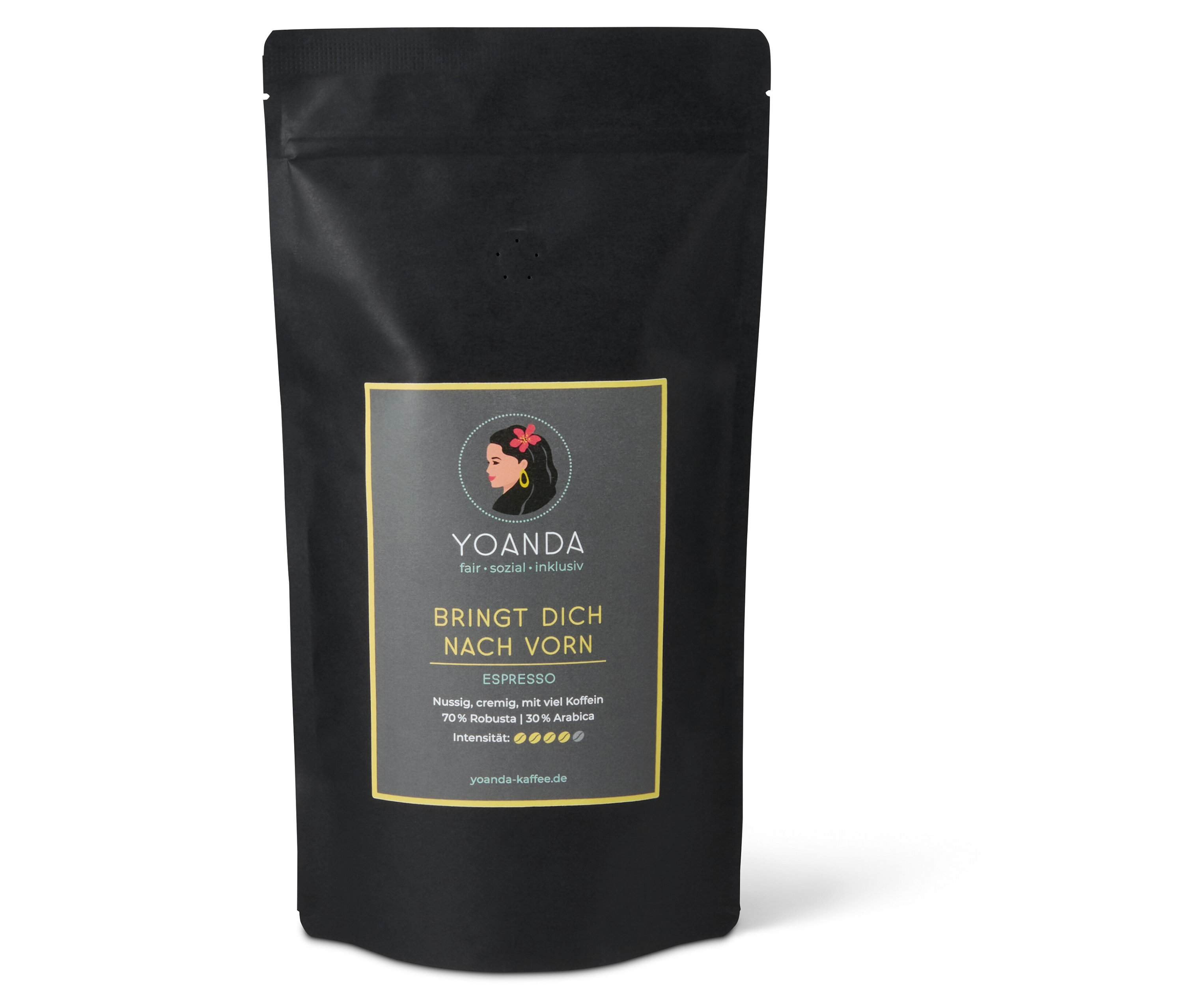 Yoanda - Bringt Dich nach vorn Espresso - 500 g Ganze Bohne - Intensität: 5/6