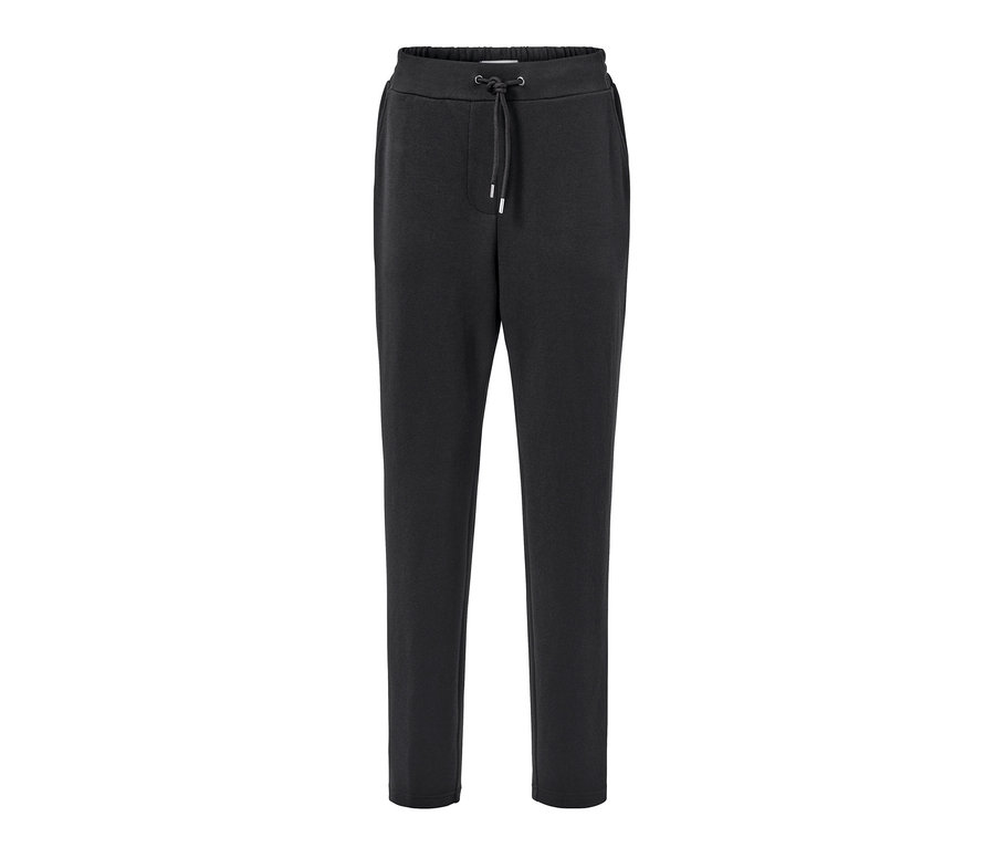 Schwarze Joggpants mit Kordelzug.