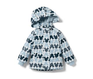 Weiß mit blauem Alloverprint