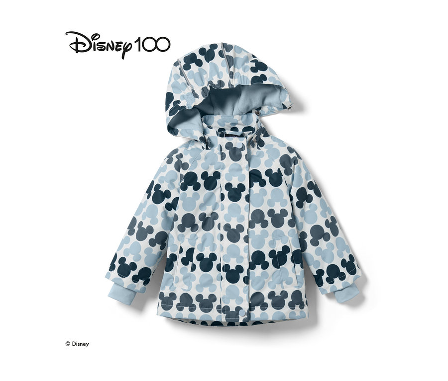 Blaue Kleinkind-Thermo-Regenjacke »Micky« mit Mickey Mouse Motiv.