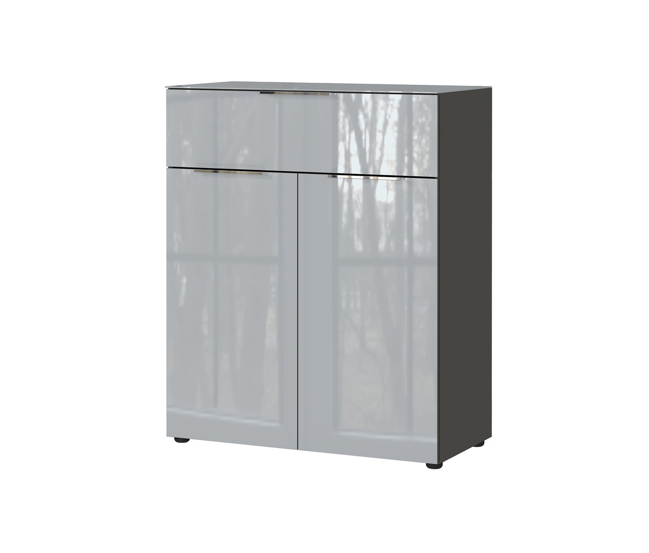 Kommode »Oakland«, 2 Türen, 1 Schublade, graphit-silbergrau.