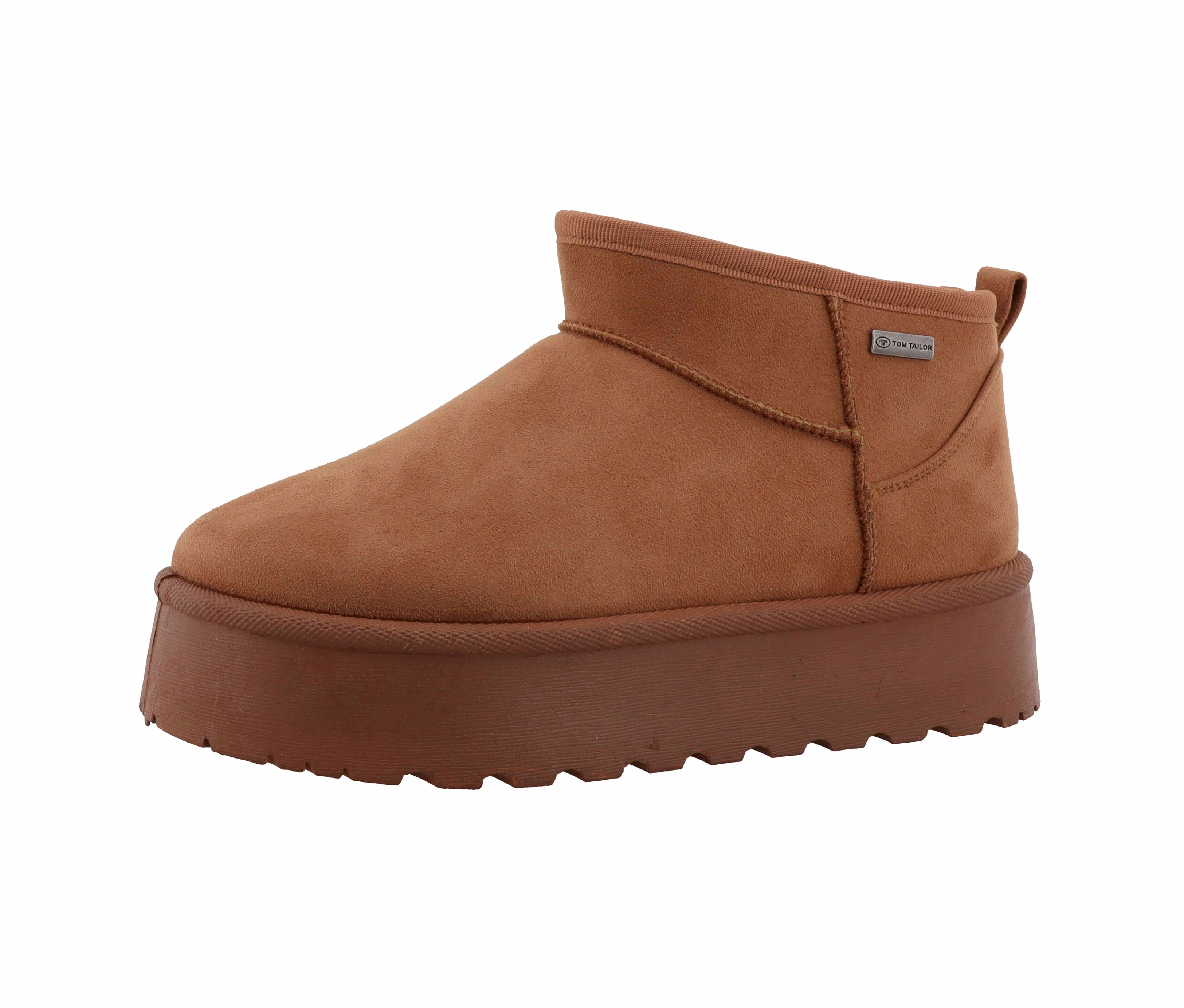 Tom Tailor Gefütterte Boots - Damen - Gr. 39 - Hellbraun